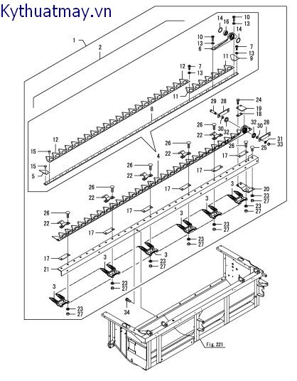 Lưỡi gặt - cách đầu 2.3m